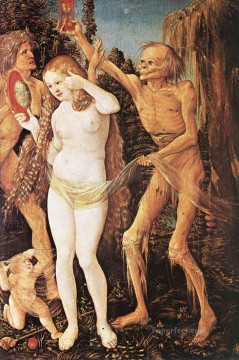 Las tres edades de la mujer y la muerte El pintor desnudo renacentista Hans Baldung Pinturas al óleo